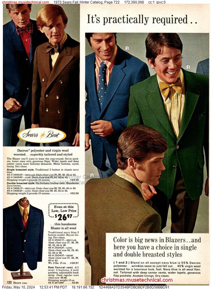 1970 Sears Fall Winter Catalog, Page 722