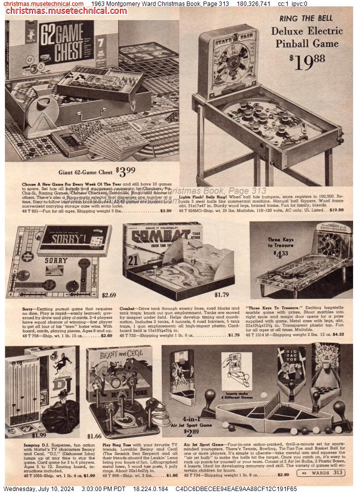 1963 Montgomery Ward Christmas Book, Page 313