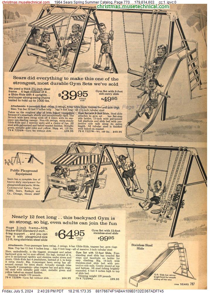 1964 Sears Spring Summer Catalog, Page 770