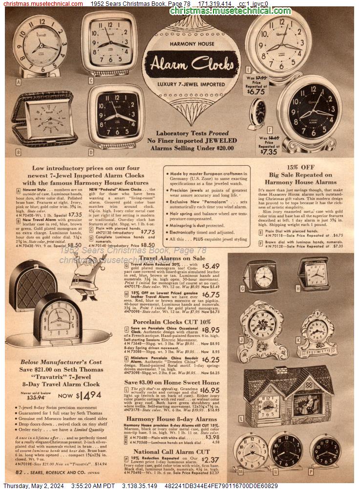 1952 Sears Christmas Book, Page 78