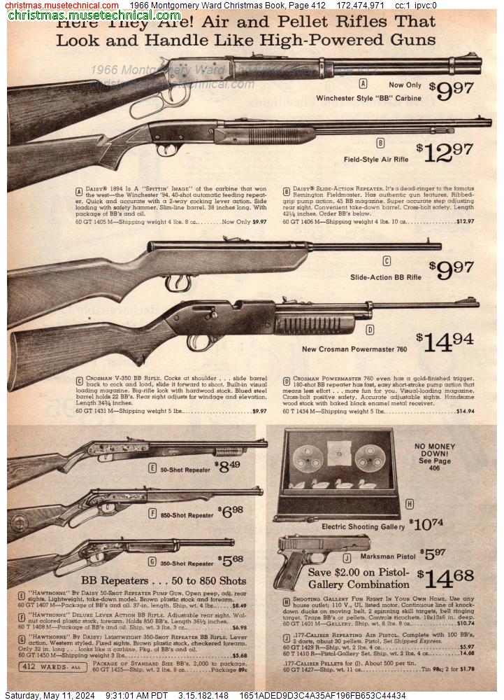 1966 Montgomery Ward Christmas Book, Page 412