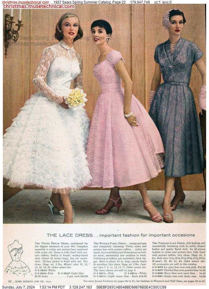 1957 Sears Spring Summer Catalog, Page 22
