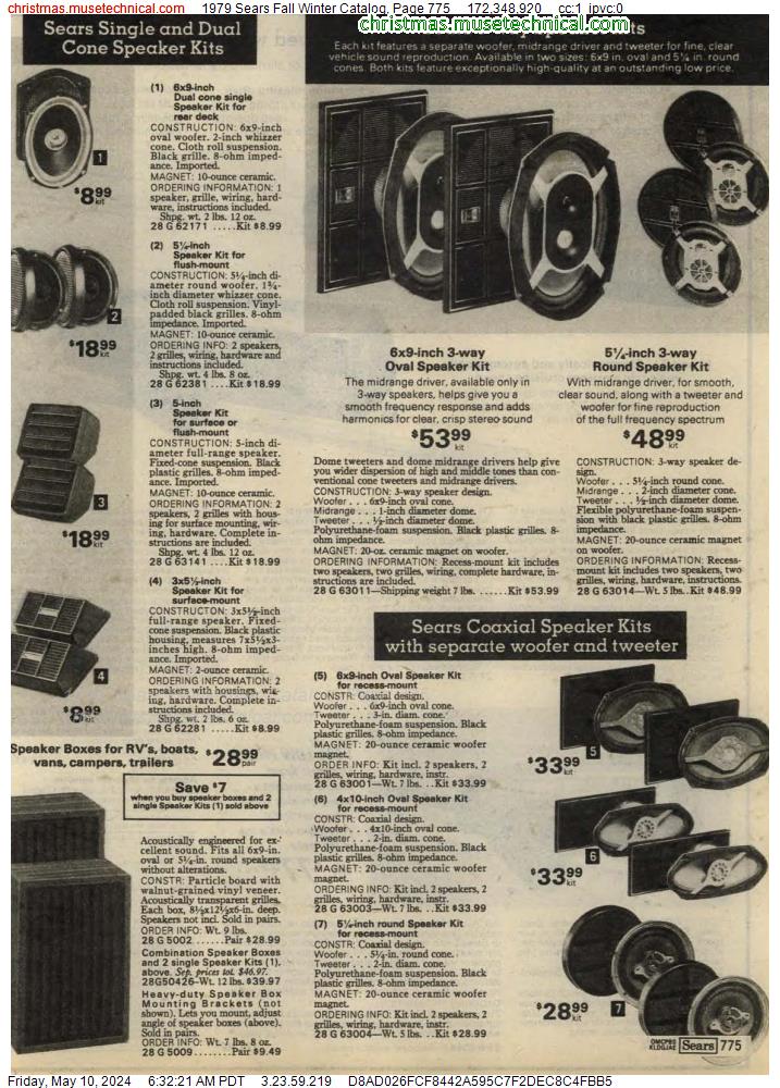 1979 Sears Fall Winter Catalog, Page 775