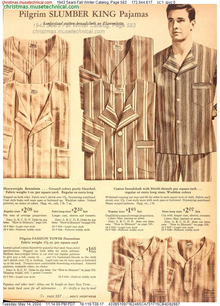 1943 Sears Fall Winter Catalog, Page 583