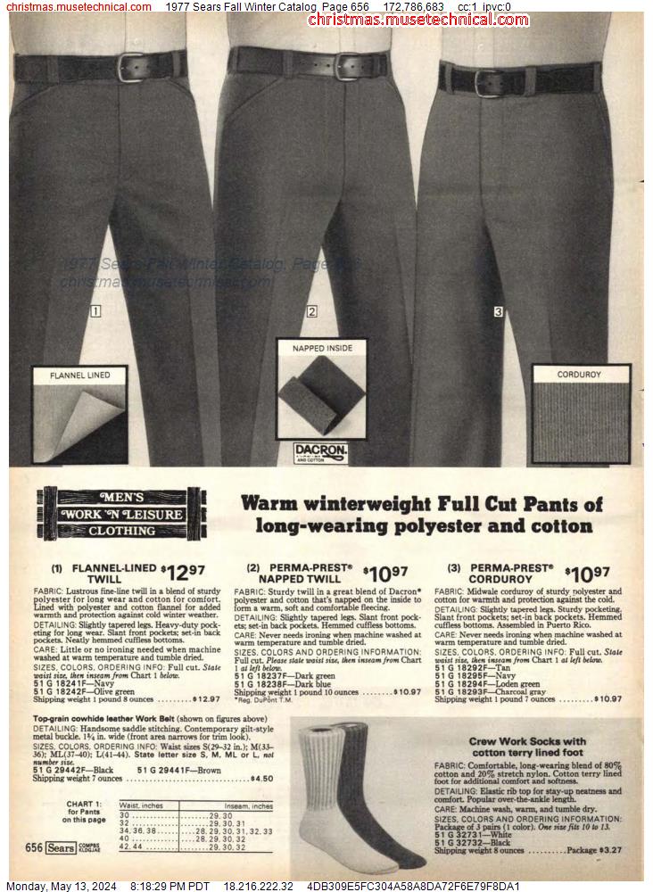 1977 Sears Fall Winter Catalog, Page 656