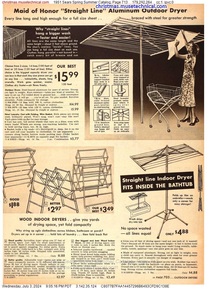1951 Sears Spring Summer Catalog, Page 713