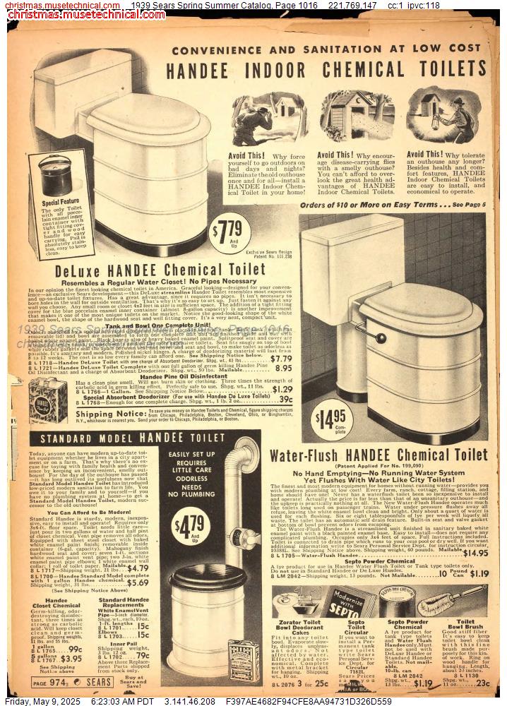 1939 Sears Spring Summer Catalog, Page 1016