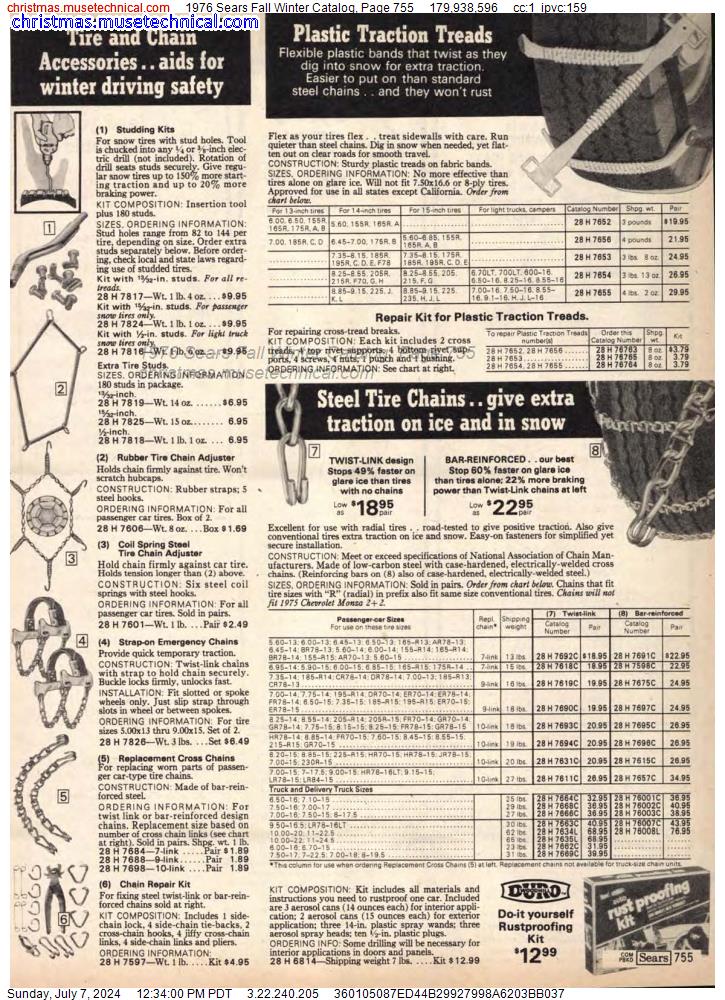 1976 Sears Fall Winter Catalog, Page 755