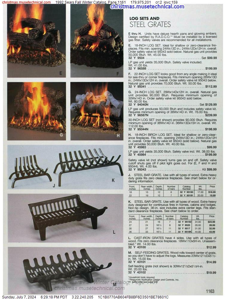 1992 Sears Fall Winter Catalog, Page 1161