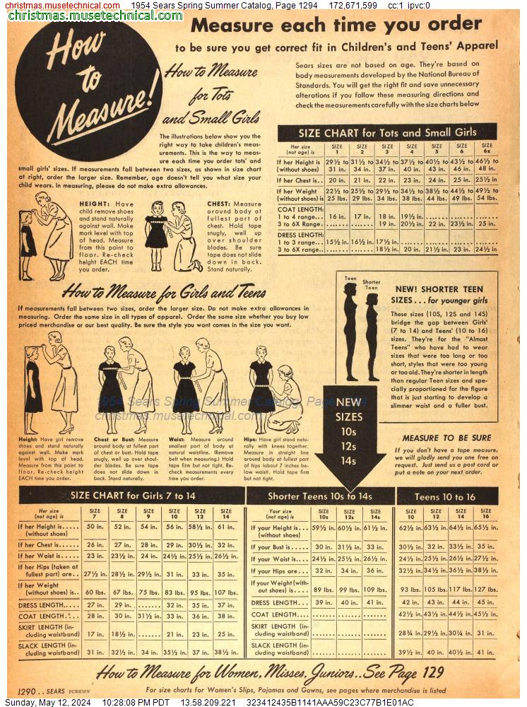 1954 Sears Spring Summer Catalog, Page 1294