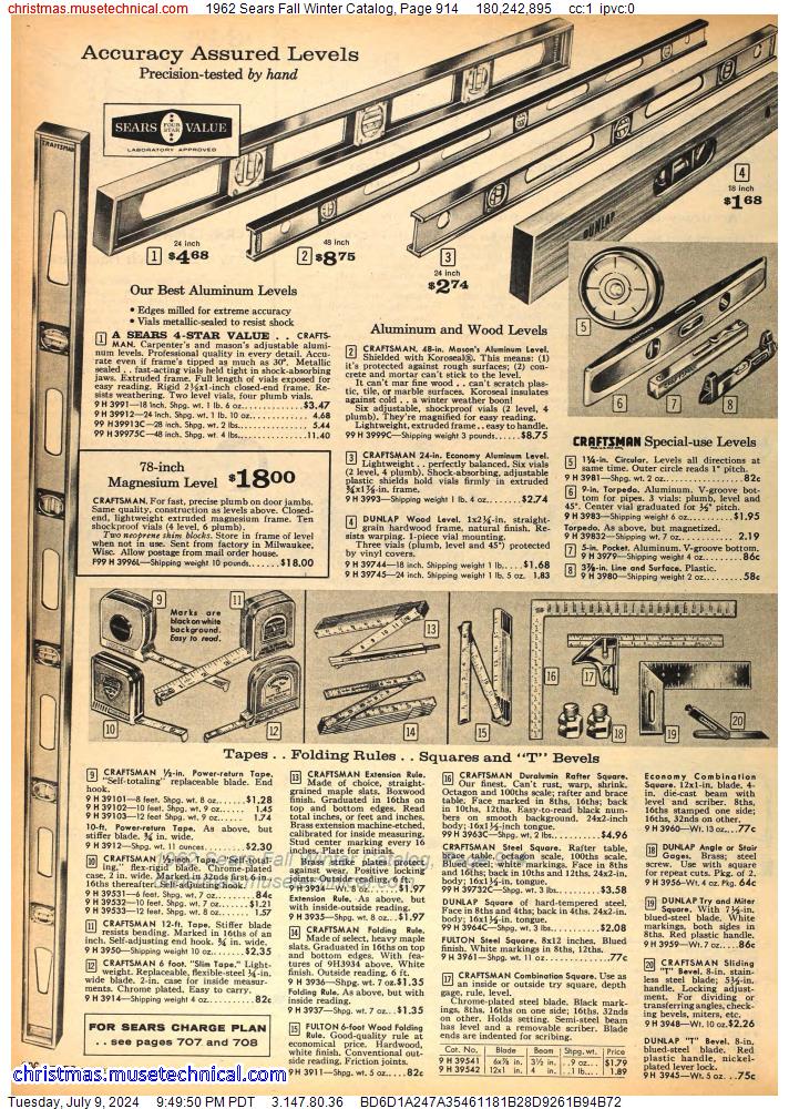 1962 Sears Fall Winter Catalog, Page 914