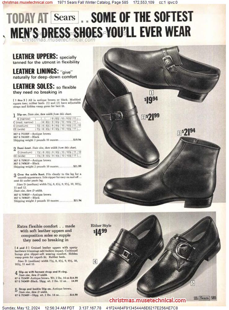 1971 Sears Fall Winter Catalog, Page 585