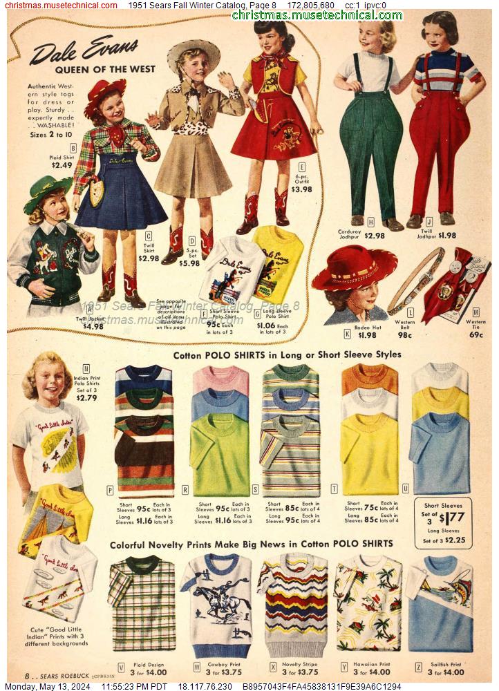 1951 Sears Fall Winter Catalog, Page 8