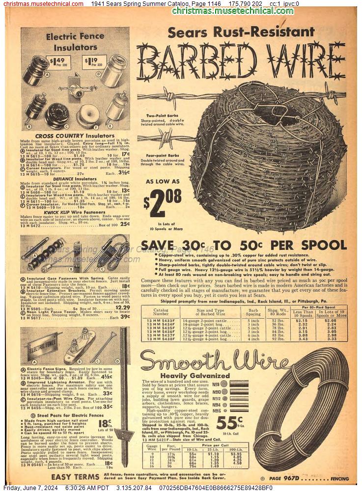 1941 Sears Spring Summer Catalog, Page 1146