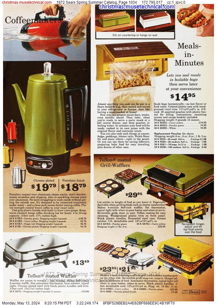 1972 Sears Spring Summer Catalog, Page 1034