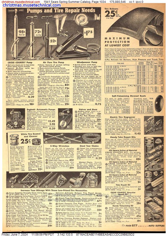 1941 Sears Spring Summer Catalog, Page 1034