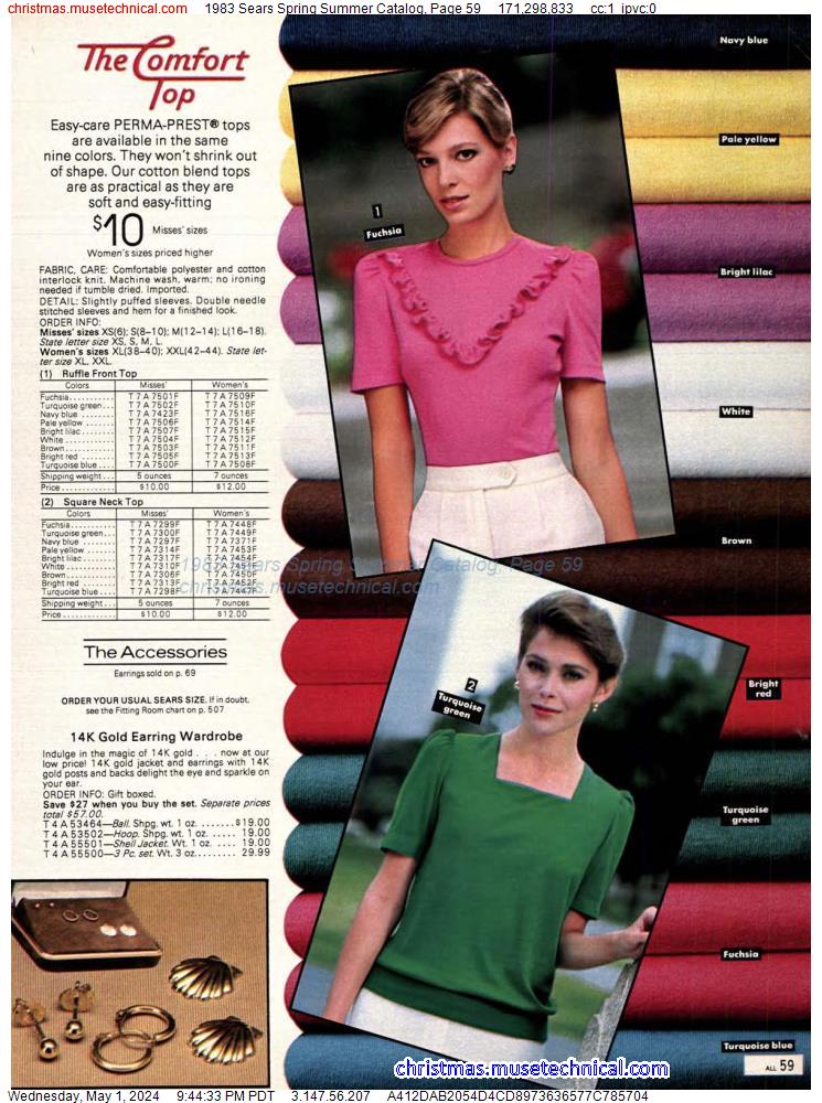 1983 Sears Spring Summer Catalog, Page 59