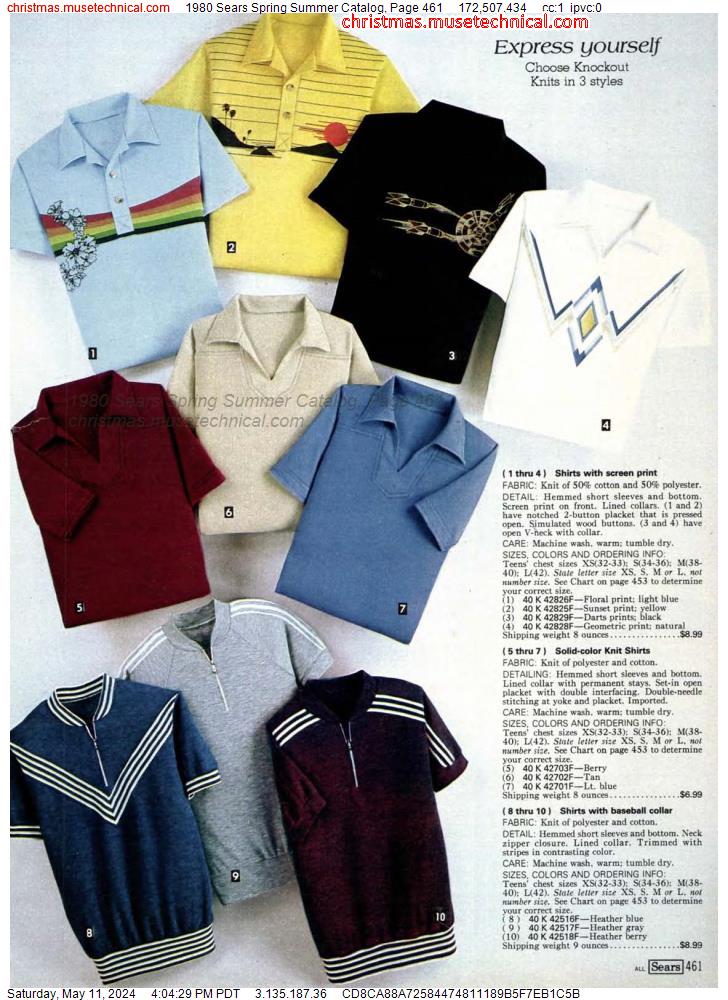 1980 Sears Spring Summer Catalog, Page 461