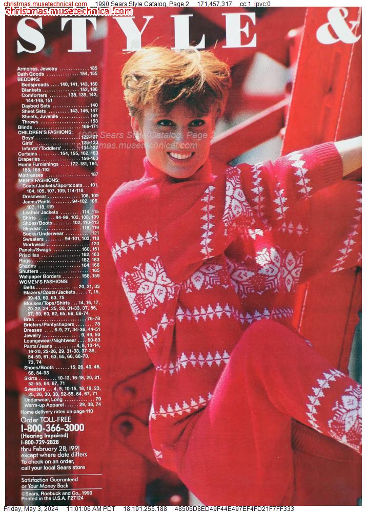 1990 Sears Style Catalog, Page 2