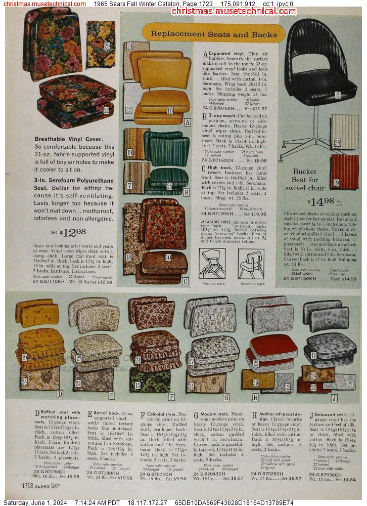 1965 Sears Fall Winter Catalog, Page 1723