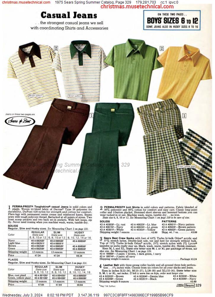 1975 Sears Spring Summer Catalog, Page 329