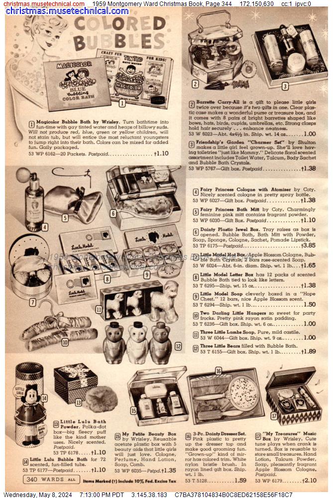 1959 Montgomery Ward Christmas Book, Page 344