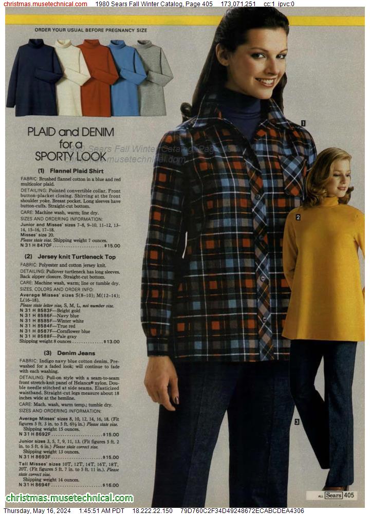 1980 Sears Fall Winter Catalog, Page 405