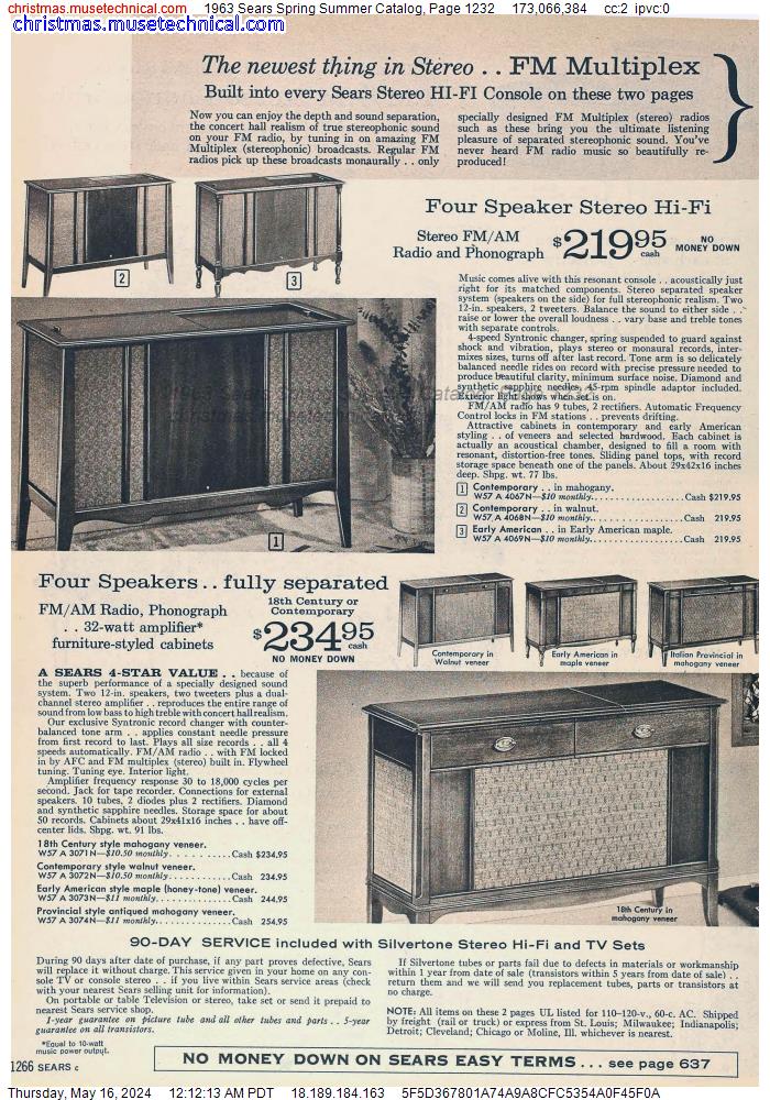 1963 Sears Spring Summer Catalog, Page 1232
