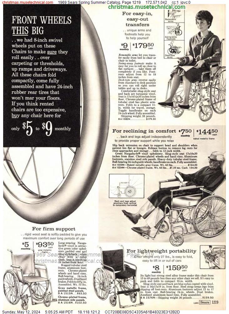 1969 Sears Spring Summer Catalog, Page 1219