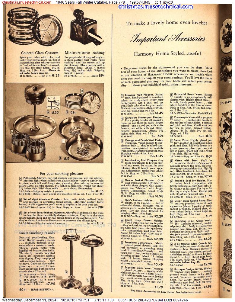 1946 Sears Fall Winter Catalog, Page 778