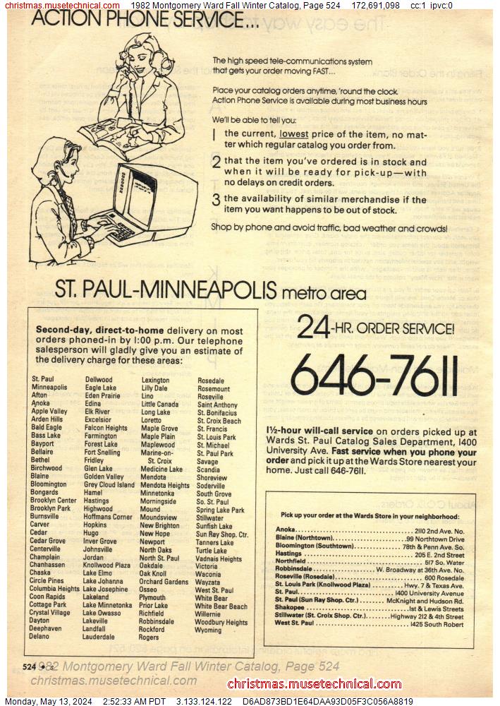 1982 Montgomery Ward Fall Winter Catalog, Page 524