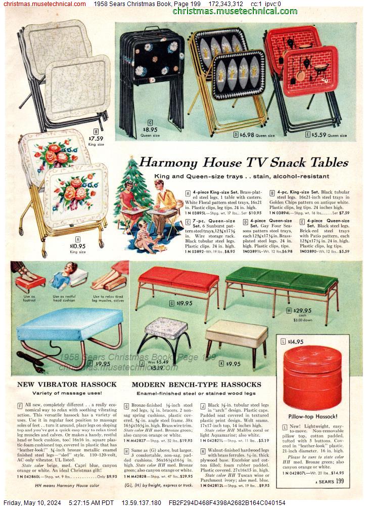 1958 Sears Christmas Book, Page 199