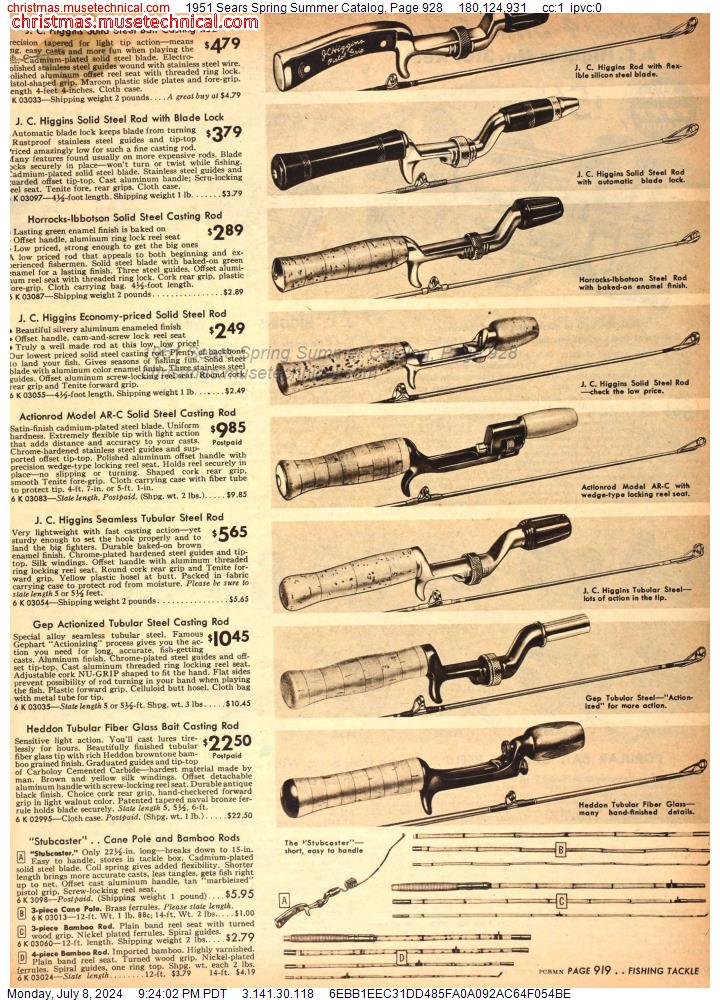 1951 Sears Spring Summer Catalog, Page 928