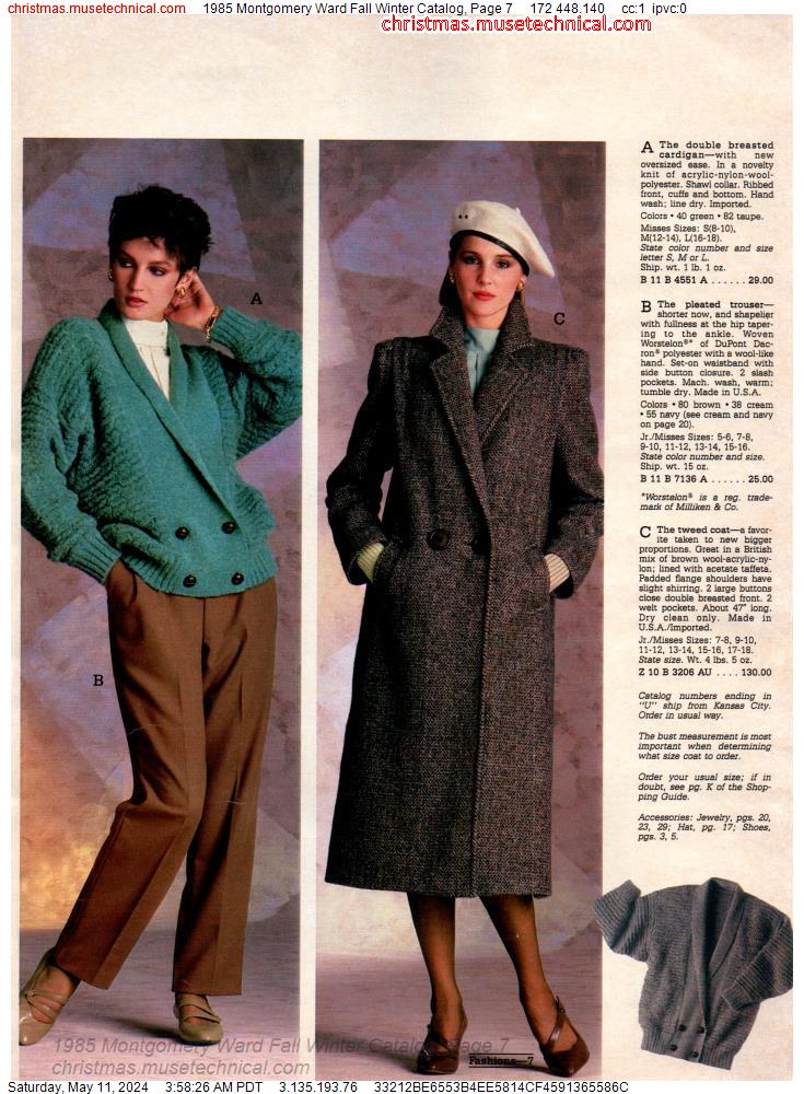 1985 Montgomery Ward Fall Winter Catalog, Page 7