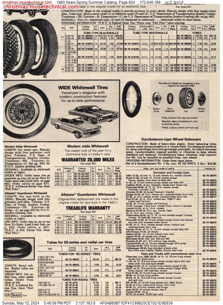 1980 Sears Spring Summer Catalog, Page 654