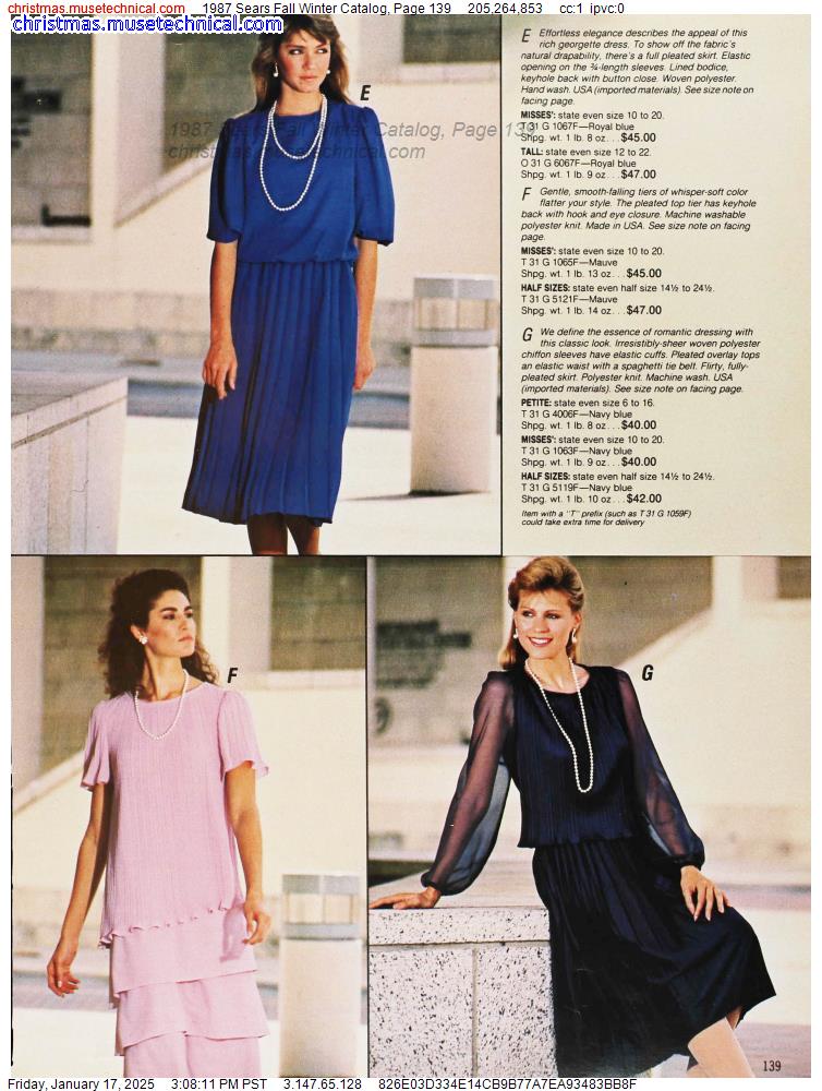 1987 Sears Fall Winter Catalog, Page 139