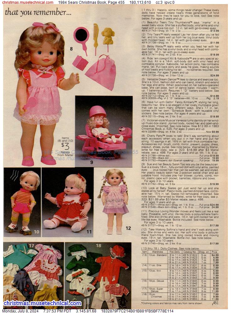 1984 Sears Christmas Book, Page 455