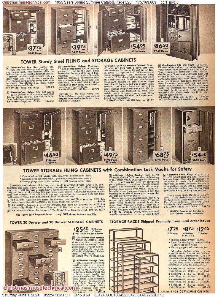 1955 Sears Spring Summer Catalog, Page 525