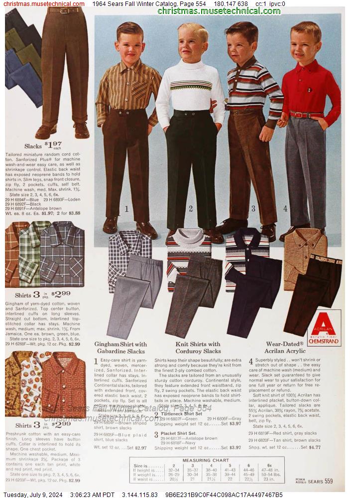 1964 Sears Fall Winter Catalog, Page 554