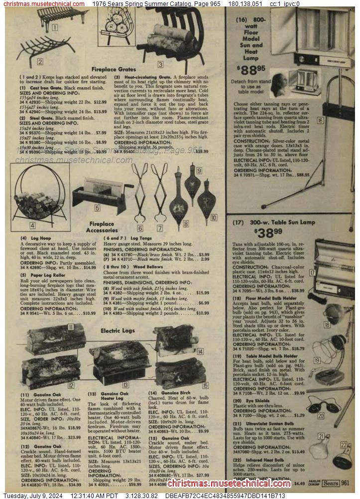 1976 Sears Spring Summer Catalog, Page 965