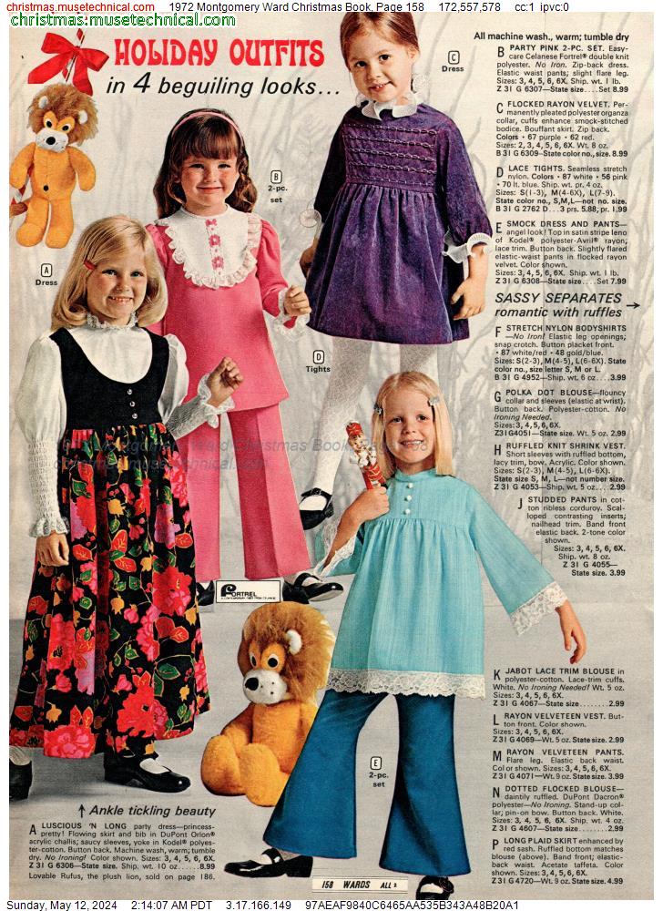 1972 Montgomery Ward Christmas Book, Page 158