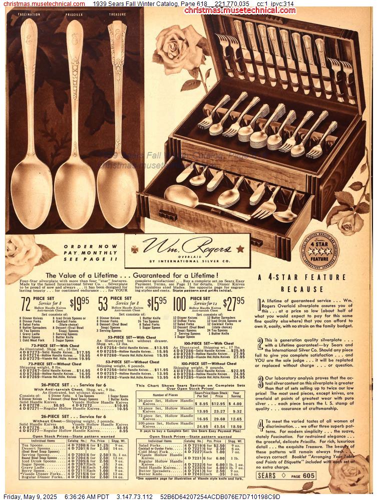 1939 Sears Fall Winter Catalog, Page 618