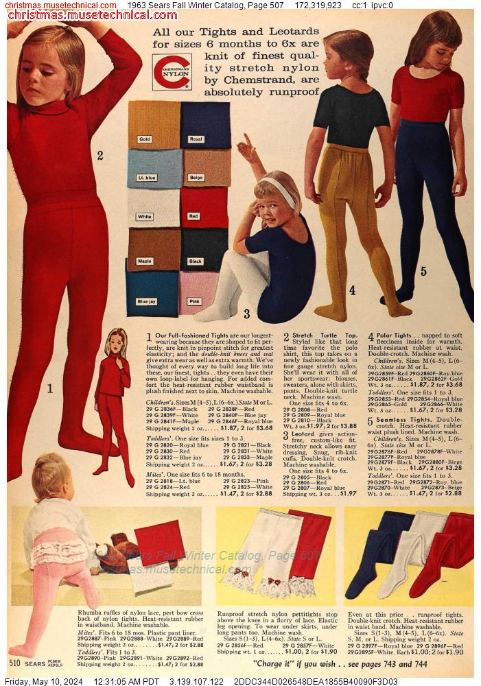 1963 Sears Fall Winter Catalog, Page 507