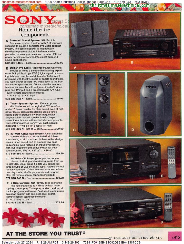 1996 Sears Christmas Book (Canada), Page 417