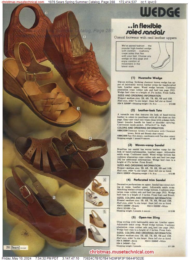 1976 Sears Spring Summer Catalog, Page 288