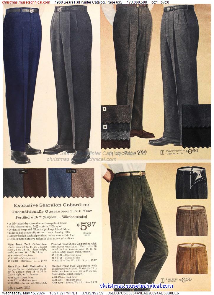 1960 Sears Fall Winter Catalog, Page 635