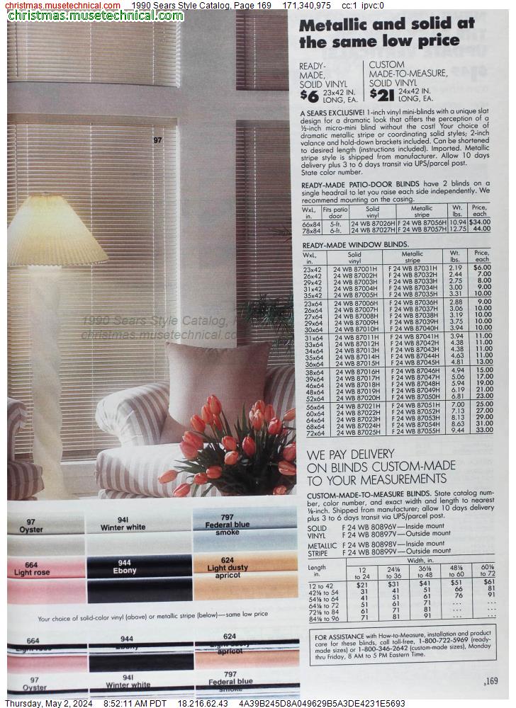 1990 Sears Style Catalog, Page 169