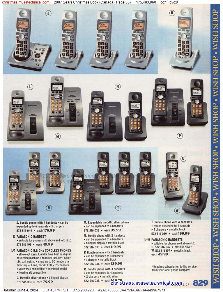 2007 Sears Christmas Book (Canada), Page 857