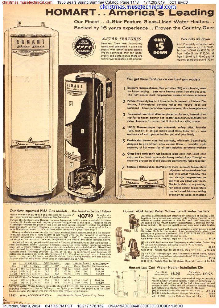 1956 Sears Spring Summer Catalog, Page 1143