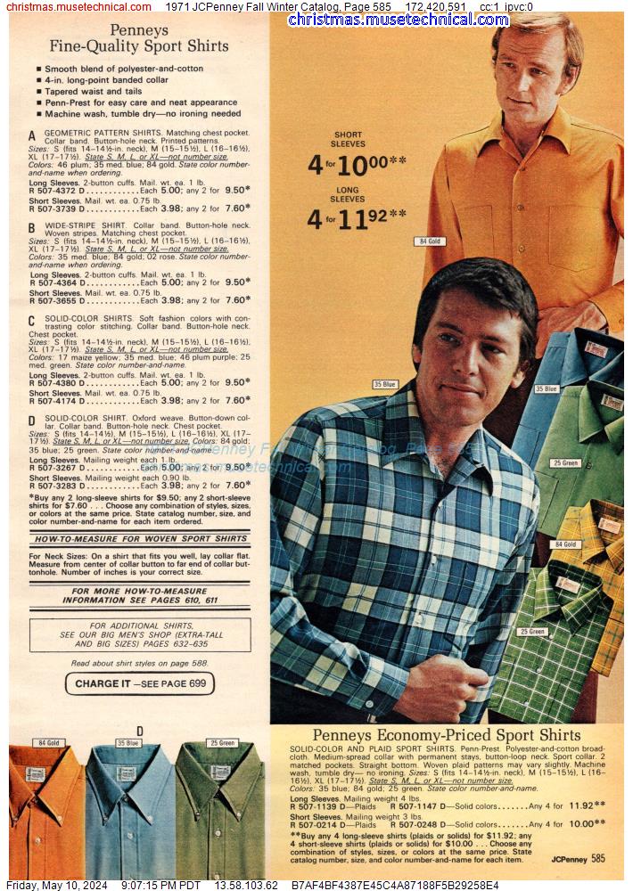 1971 JCPenney Fall Winter Catalog, Page 585
